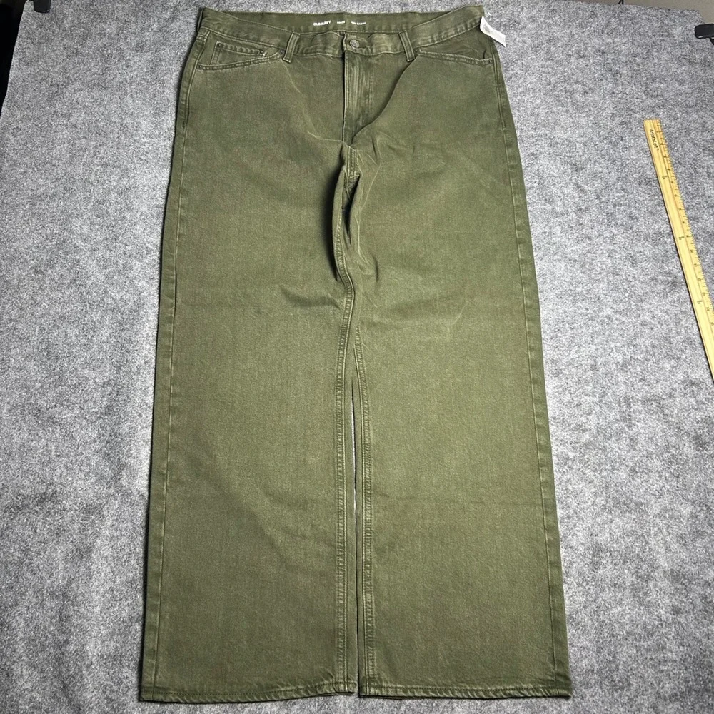 Old Navy 90s Baggy Olive Green Skater Jeans Retro Y2K Size 40x32